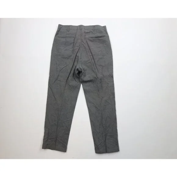 Vintage 60s 70s Streetwear Mens 32x28 Lightweight Wool Knit Chino Pants Gray USA